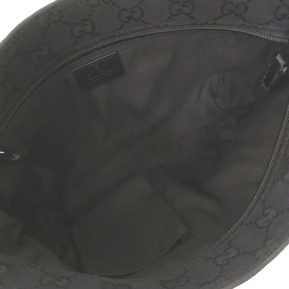 GUCCI Authentic Black Leather Shoulder Bag